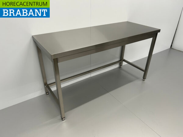 Table de travail en acier inoxydable Table en acier inoxydable Basic-line 150 x 60 x 85 cm Restauration – Image 2