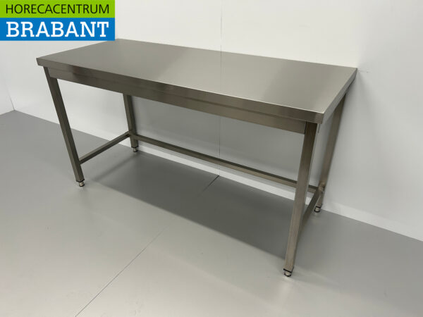 Table de travail en acier inoxydable Table en acier inoxydable Basic-line 150 x 60 x 85 cm Restauration – Image 3