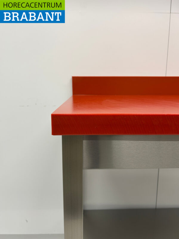 Acier inoxydable Polyéthylène PE Table de découpe Table de travail Premium-line 100 cm Restauration Boucherie – Image 5