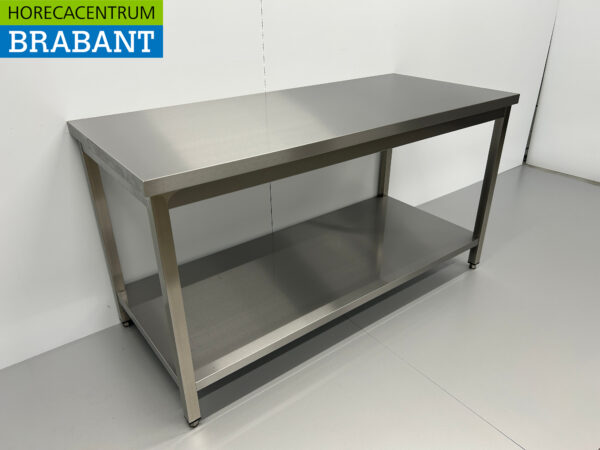 Table de travail en acier inoxydable Premium-line 160 x 70 x 85 cm Restauration – Image 3