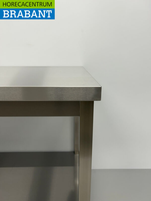 Table de travail en acier inoxydable Premium-line 160 x 70 x 85 cm Restauration – Image 4