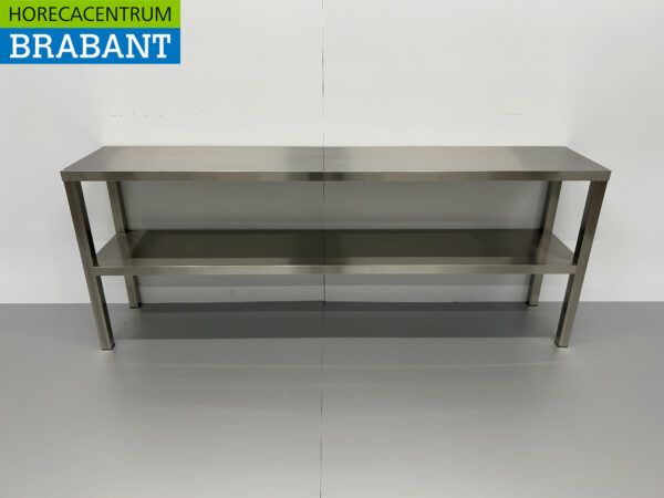 Pont d'étagère double en acier inoxydable 180 x 35 x 70 cm Restauration