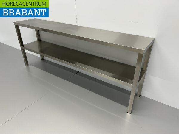 Pont d'étagère double en acier inoxydable 180 x 35 x 70 cm Restauration – Image 3