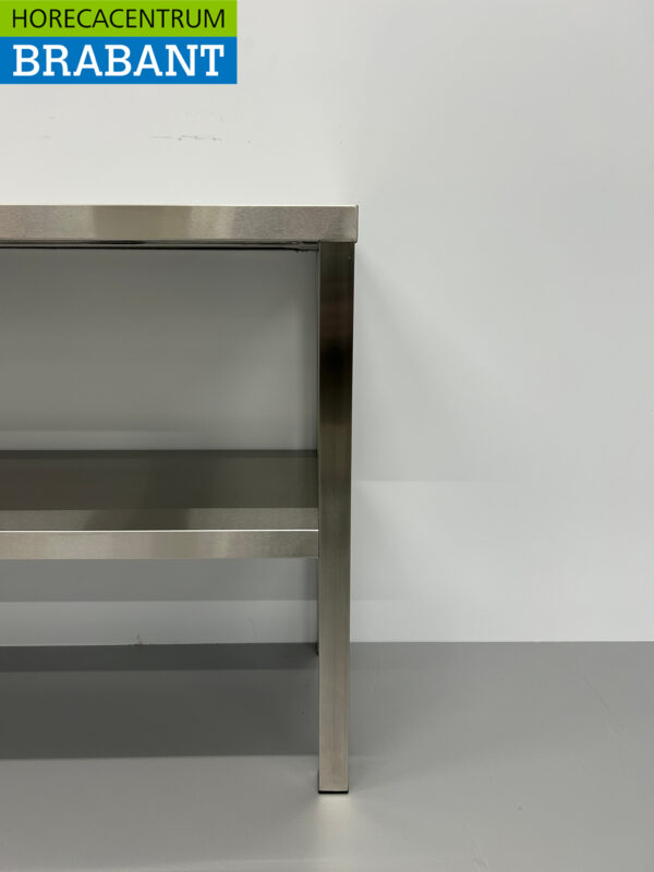 Pont d'étagère double en acier inoxydable 180 x 35 x 70 cm Restauration – Image 4