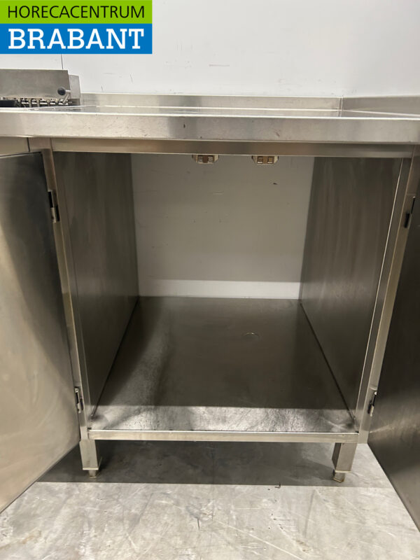 Friteuse double en acier inoxydable 2 x 12 litres 400V 185 cm Restauration – Image 6