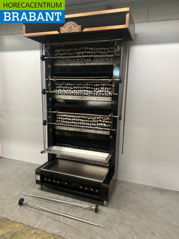 Ubert FF38 Vertical Chicken Grill Grill 8 brochettes GAS/230V Catering – Image 2
