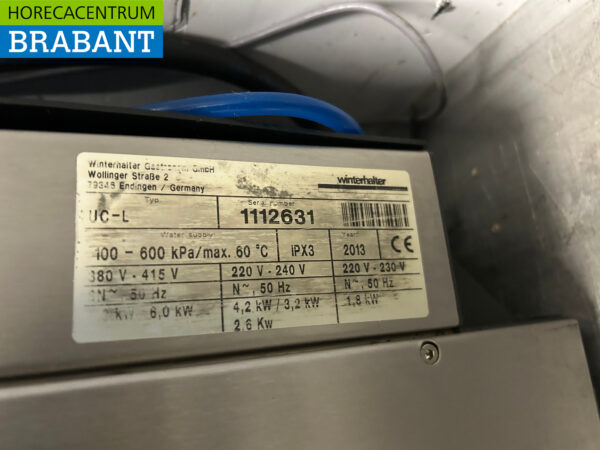 Lave-vaisselle Winterhalter UC-L en acier inoxydable 400V Horeca – Image 6