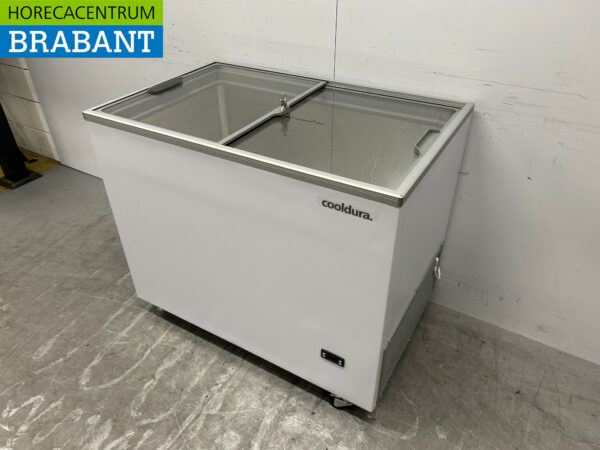 Coffre réfrigéré mobile avec couvercle coulissant en verre 314 litres 230V Horeca – Image 2