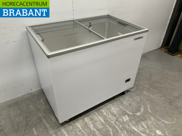 Coffre réfrigéré mobile avec couvercle coulissant en verre 314 litres 230V Horeca – Image 3