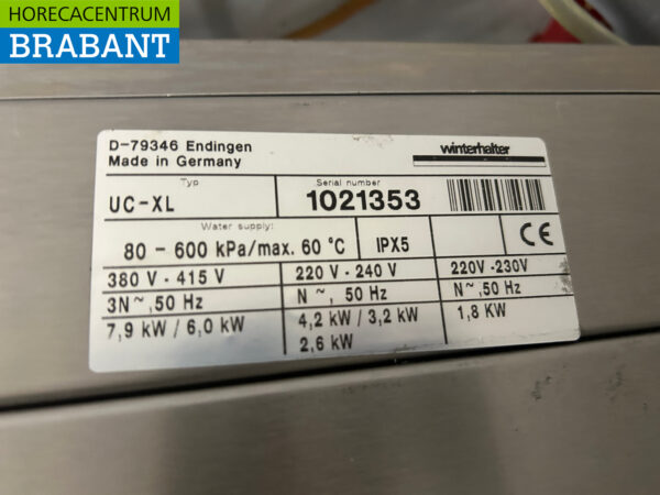 Lave-vaisselle Winterhalter UC-XL en acier inoxydable 400V Horeca – Image 6