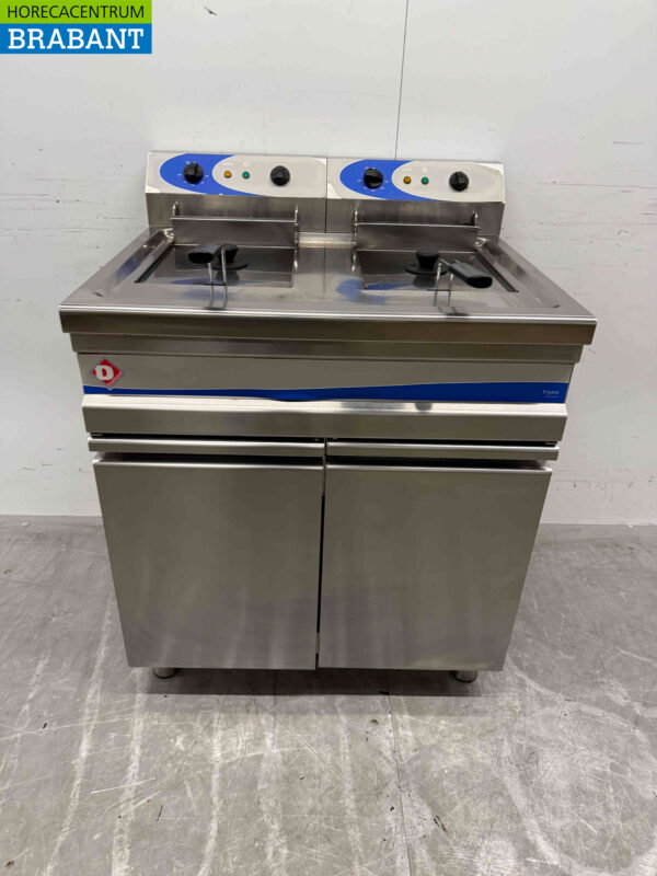 Friteuse double en acier inoxydable Diamond Frying 2 x 16 litres 400V Catering