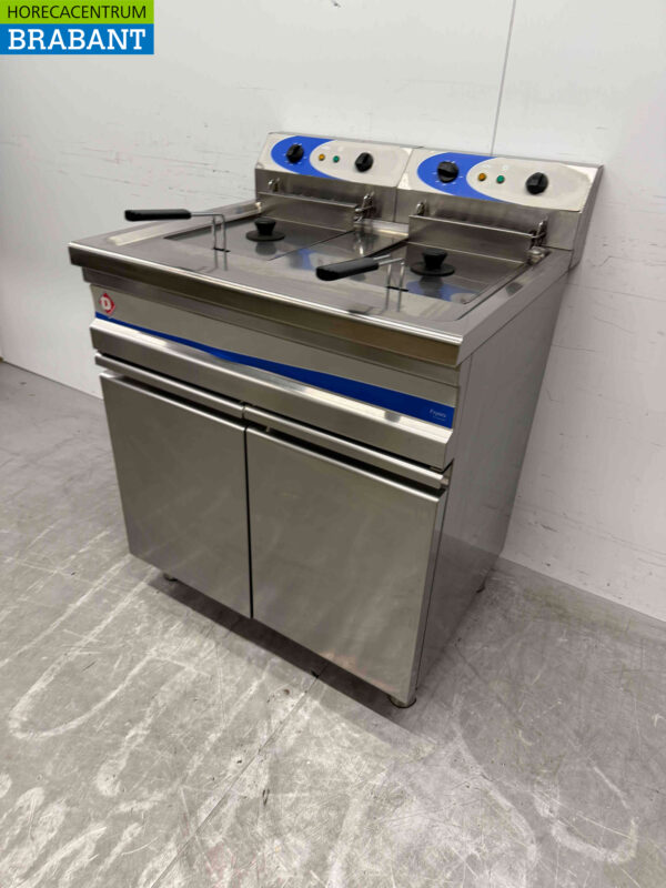 Friteuse double en acier inoxydable Diamond Frying 2 x 16 litres 400V Catering – Image 3