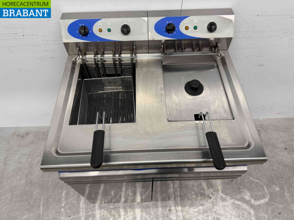 Friteuse double en acier inoxydable Diamond Frying 2 x 16 litres 400V Catering – Image 4