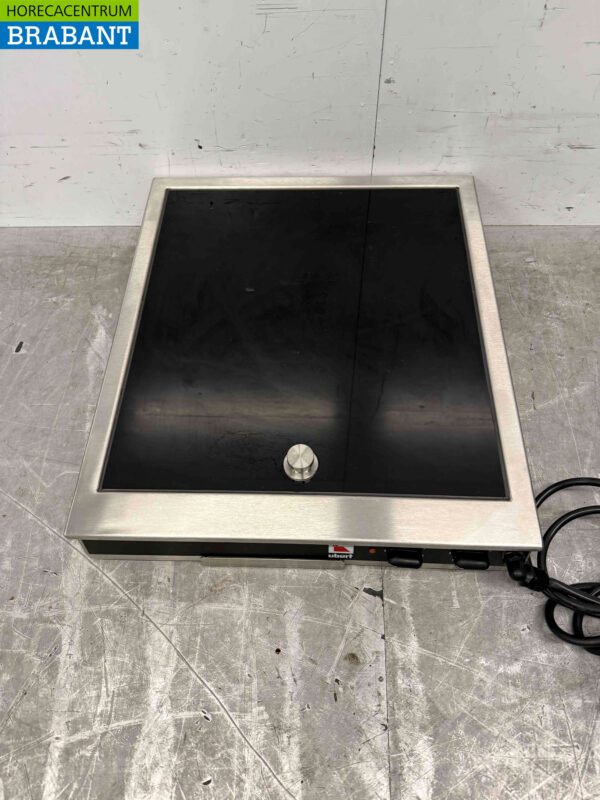 Poêle à frire en acier inoxydable Ubert à double plaque de gril en céramique 50 cm 400V Horeca – Image 2