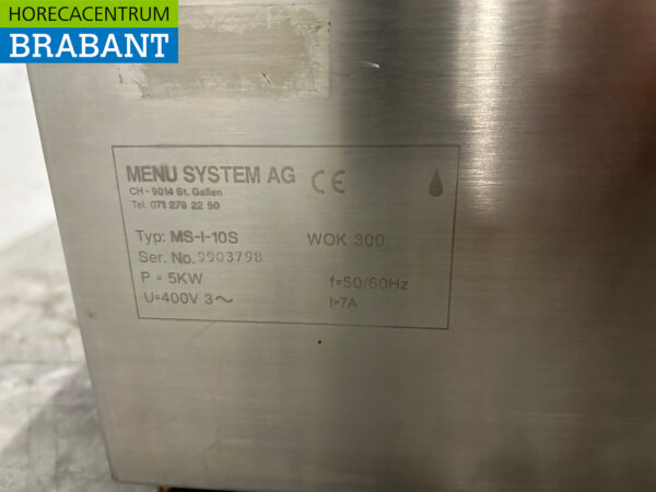 Acier inoxydable Menu System Wok 300 Wok à induction brûleur de wok poêle à wok 5 kW 400V Horeca – Image 5