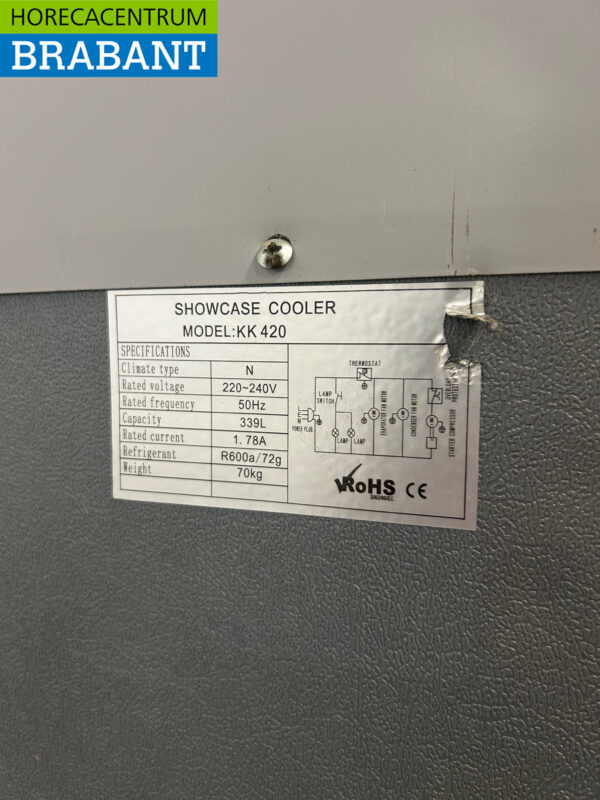 Réfrigérateur à porte vitrée Réfrigérateur à boissons 339 litres 230V Horeca – Image 5