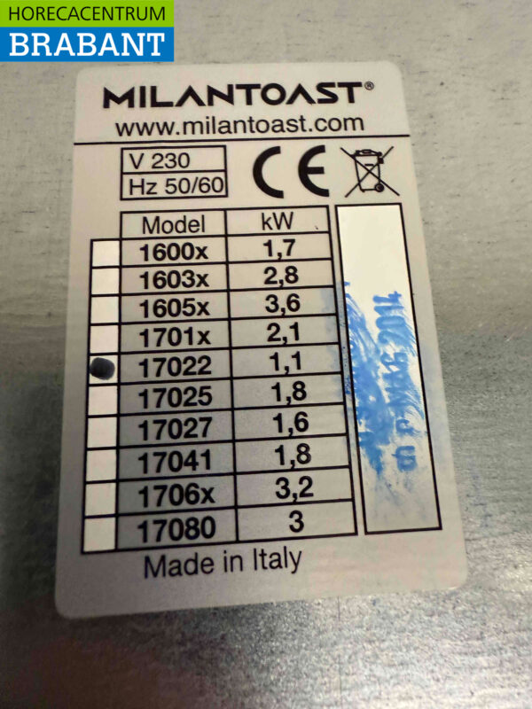 Plaque de gril en céramique Milan Toast en acier inoxydable Lisse 36 cm 230V Horeca – Image 5