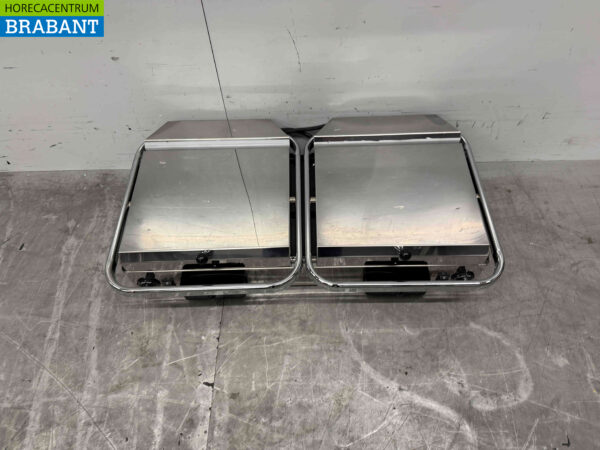 Gril à panini en acier inoxydable Milan Toast Vitroceramic Double Contact Grill 2 x 230V Horeca – Image 2