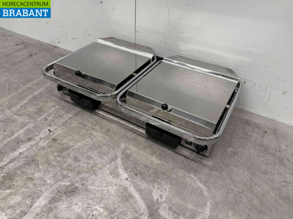 Gril à panini en acier inoxydable Milan Toast Vitroceramic Double Contact Grill 2 x 230V Horeca – Image 4