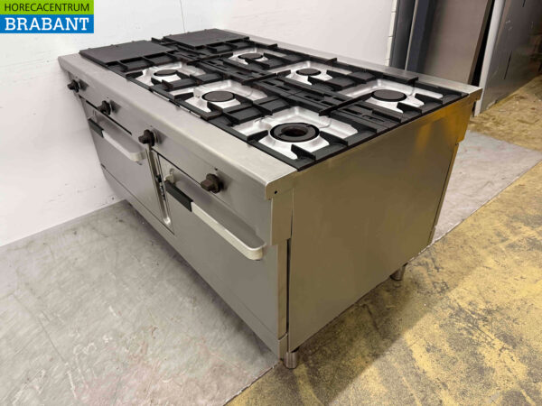 Plaque de cuisson à gaz Zanussi 8 feux en acier inoxydable 160 x 100 cm Horeca – Image 5