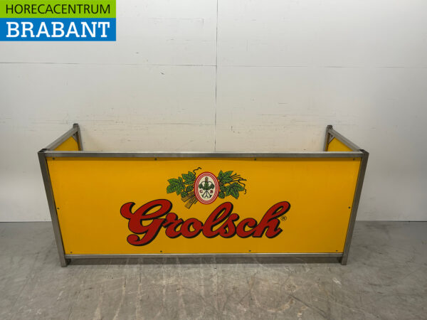 Acier inoxydable Barre frontale Grolsch pliable 200 x 57,5 cm Horeca