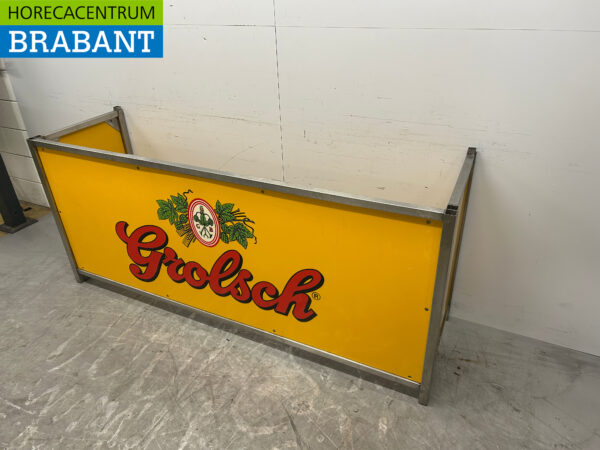 Acier inoxydable Barre frontale Grolsch pliable 200 x 57,5 cm Horeca – Image 2