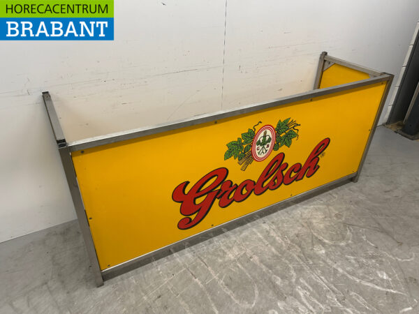 Acier inoxydable Barre frontale Grolsch pliable 200 x 57,5 cm Horeca – Image 3
