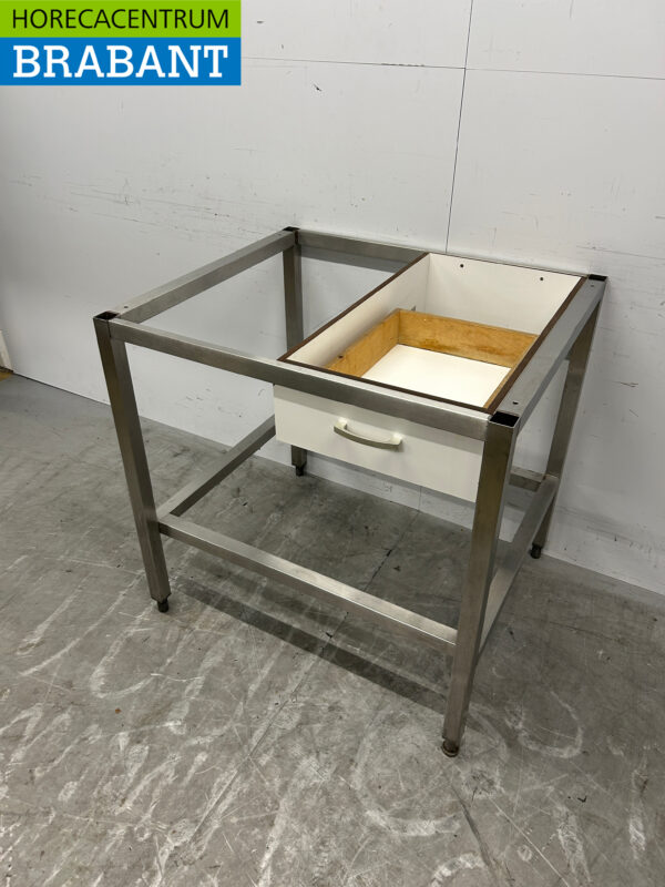 Socle en acier inoxydable avec tiroir Trespa 89,5 cm Horeca – Image 2