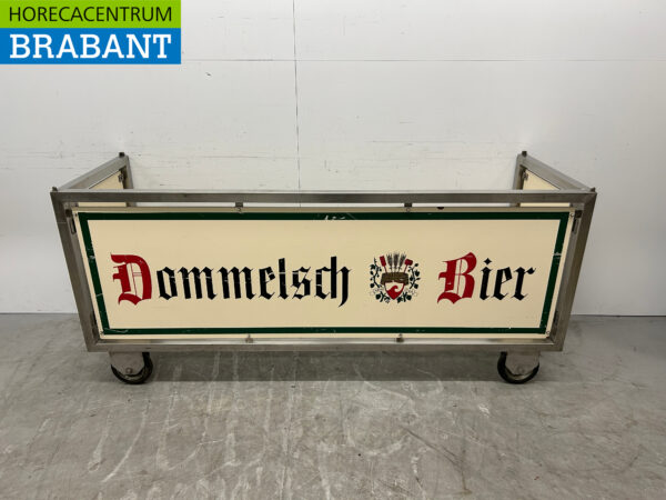 Barre frontale de bière Dommelsch pliable en acier inoxydable 200 x 60 cm Horeca