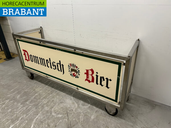 Barre frontale de bière Dommelsch pliable en acier inoxydable 200 x 60 cm Horeca – Image 2