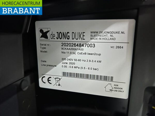 De Jong Duke Nio Machine à café Machine à café à grains frais 230V Restauration – Image 9