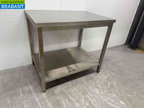 Table de travail en acier inoxydable 100 x 70 x 89 cm Horeca – Image 2