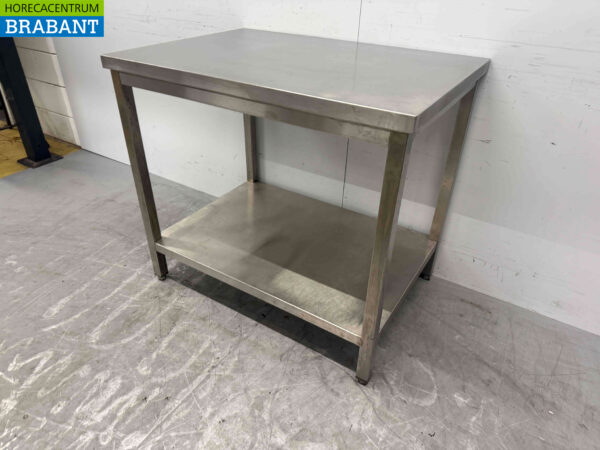 Table de travail en acier inoxydable 100 x 70 x 89 cm Horeca – Image 3