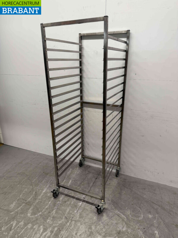 Chariot à plateaux en acier inoxydable 18 x 2/1 GN Catering – Image 2