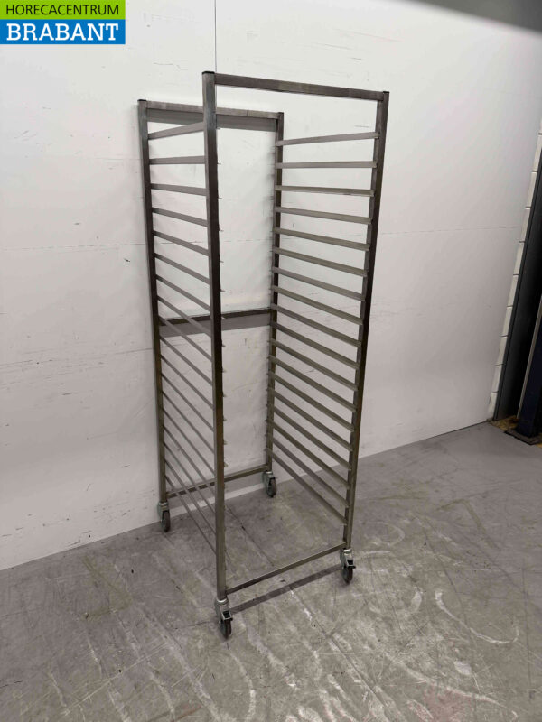 Chariot à plateaux en acier inoxydable 18 x 2/1 GN Catering – Image 3