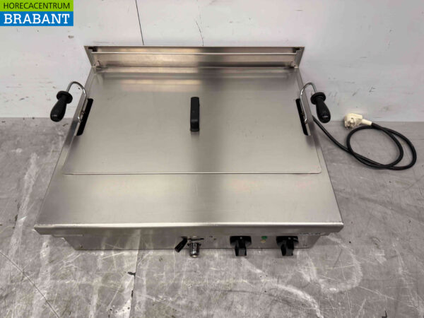 Acier inoxydable Giorik FP18S Friteuse de poisson Friteuse de brioches à l'huile Friteuse 18 litres 400V Horeca – Image 2