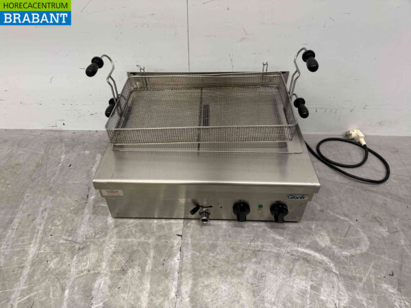 Acier inoxydable Giorik FP18S Friteuse de poisson Friteuse de brioches à l'huile Friteuse 18 litres 400V Horeca – Image 6