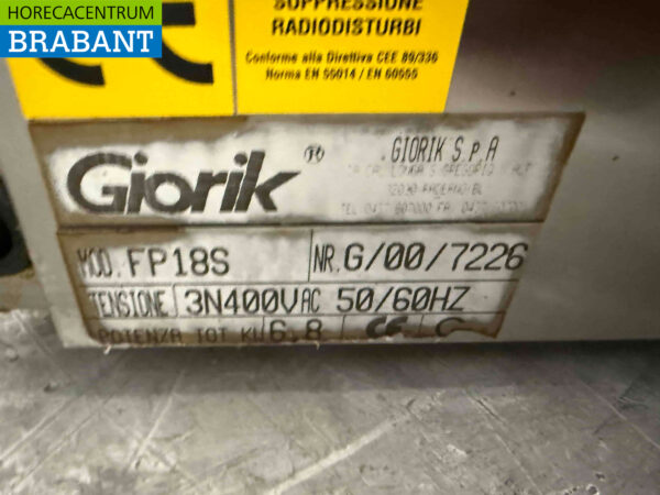Acier inoxydable Giorik FP18S Friteuse de poisson Friteuse de brioches à l'huile Friteuse 18 litres 400V Horeca – Image 7