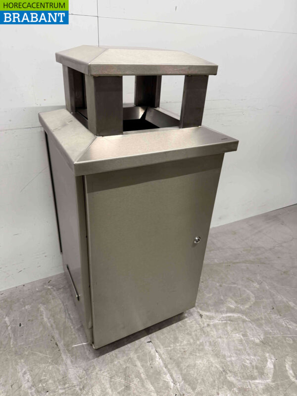 Acier inoxydable Josto Outdoor Waste Bin Holder Poubelle 57 cm Restauration – Image 2