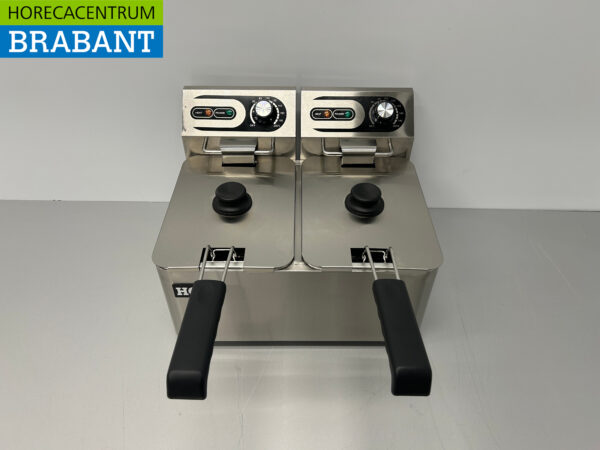 HCB Friteuse double en acier inoxydable 2 x 4 litres 230V Horeca