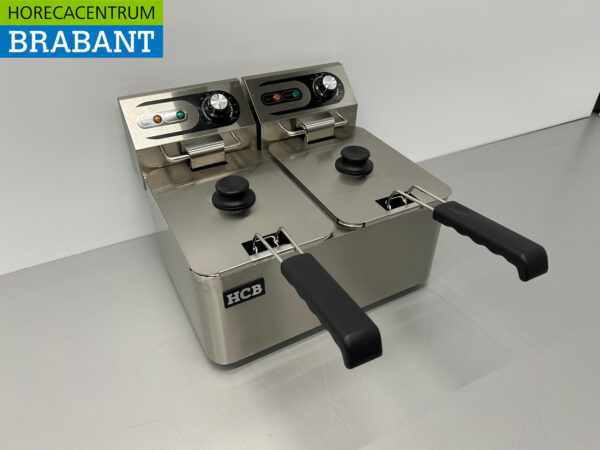 HCB Friteuse double en acier inoxydable 2 x 4 litres 230V Horeca – Image 2