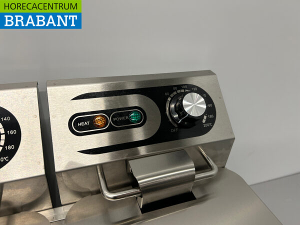HCB Friteuse double en acier inoxydable 2 x 4 litres 230V Horeca – Image 6