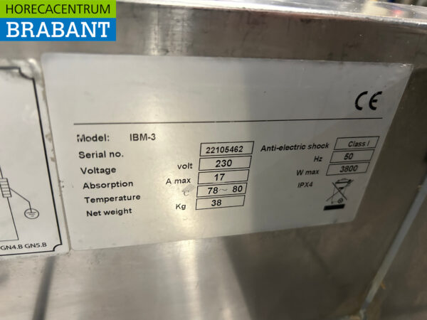 Maxxfrost en acier inoxydable Bain-marie encastrable 3 x 1/1 GN 230V Horeca – Image 5