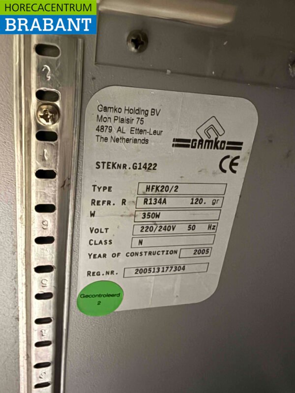 Gamko HFK20/2 Bar réfrigérant 55,5 cm 230V Horeca – Image 5