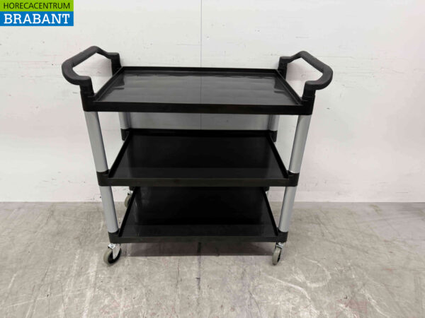 HCB Chariot de service en plastique 3 étages 102 cm Horeca