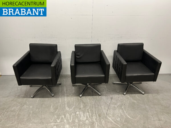 Chaises chaise pivotante 3 pièces Horeca