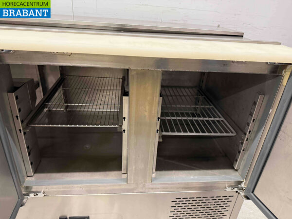 Acier inoxydable Comptoir réfrigéré Saladette 3 portes 136 cm 230V Horeca – Image 4