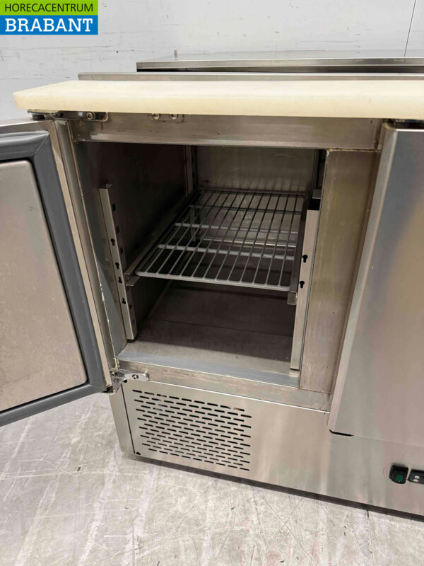 Acier inoxydable Comptoir réfrigéré Saladette 3 portes 136 cm 230V Horeca – Image 5