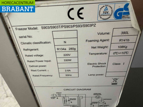 Acier inoxydable Comptoir réfrigéré Saladette 3 portes 136 cm 230V Horeca – Image 6