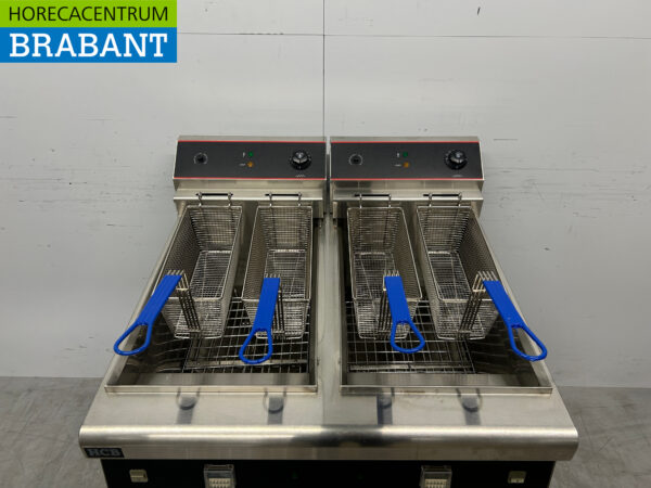 Friteuse double en acier inoxydable Friteuse 2 x 30 litres 2 x 10 kW 400V Horeca – Image 4